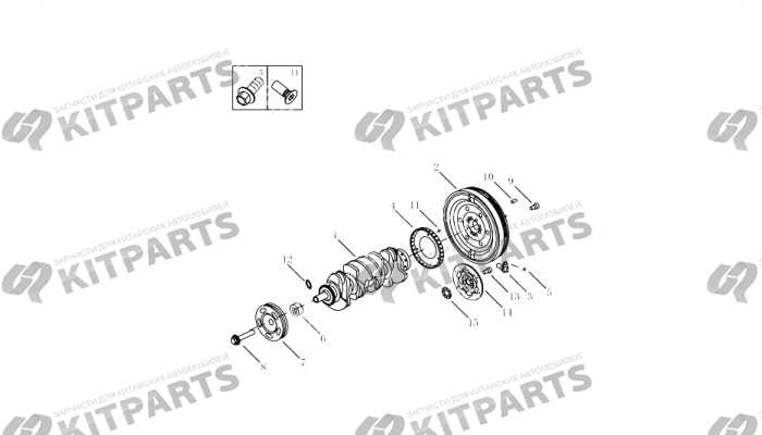 Коленчатый вал, маховик [JLE-4G18TD-B06] Geely Atlas