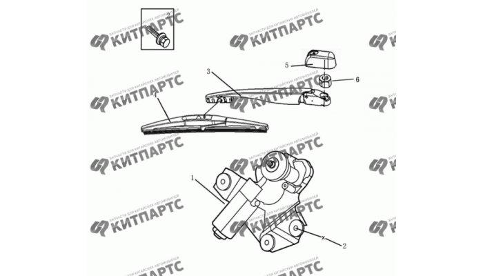 Стеклоочиститель задний Dong Feng