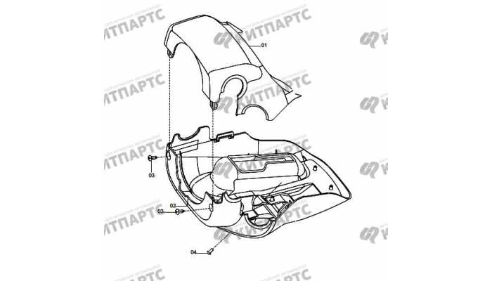 Кожух рулевой колонки FAW