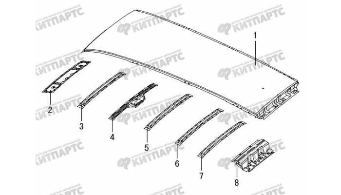 Панель крыши (без люка) Great Wall Hover H3 New