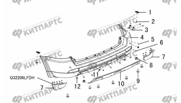 Бампер задний Great Wall Hover H3 New