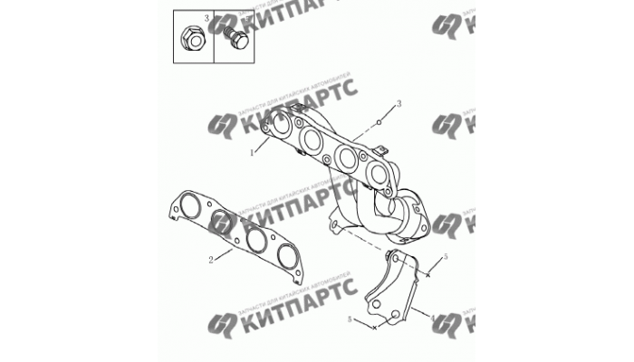 Выпускной коллектор (1.8L) Geely Emgrand (EC7)