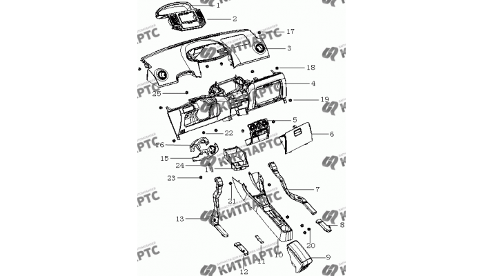 Приборная панель МК08 Geely