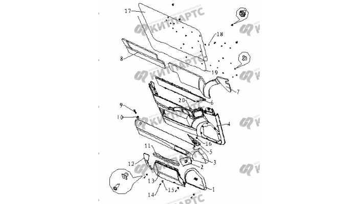 Компоненты обивки двери передней левой Geely Otaka (CK)